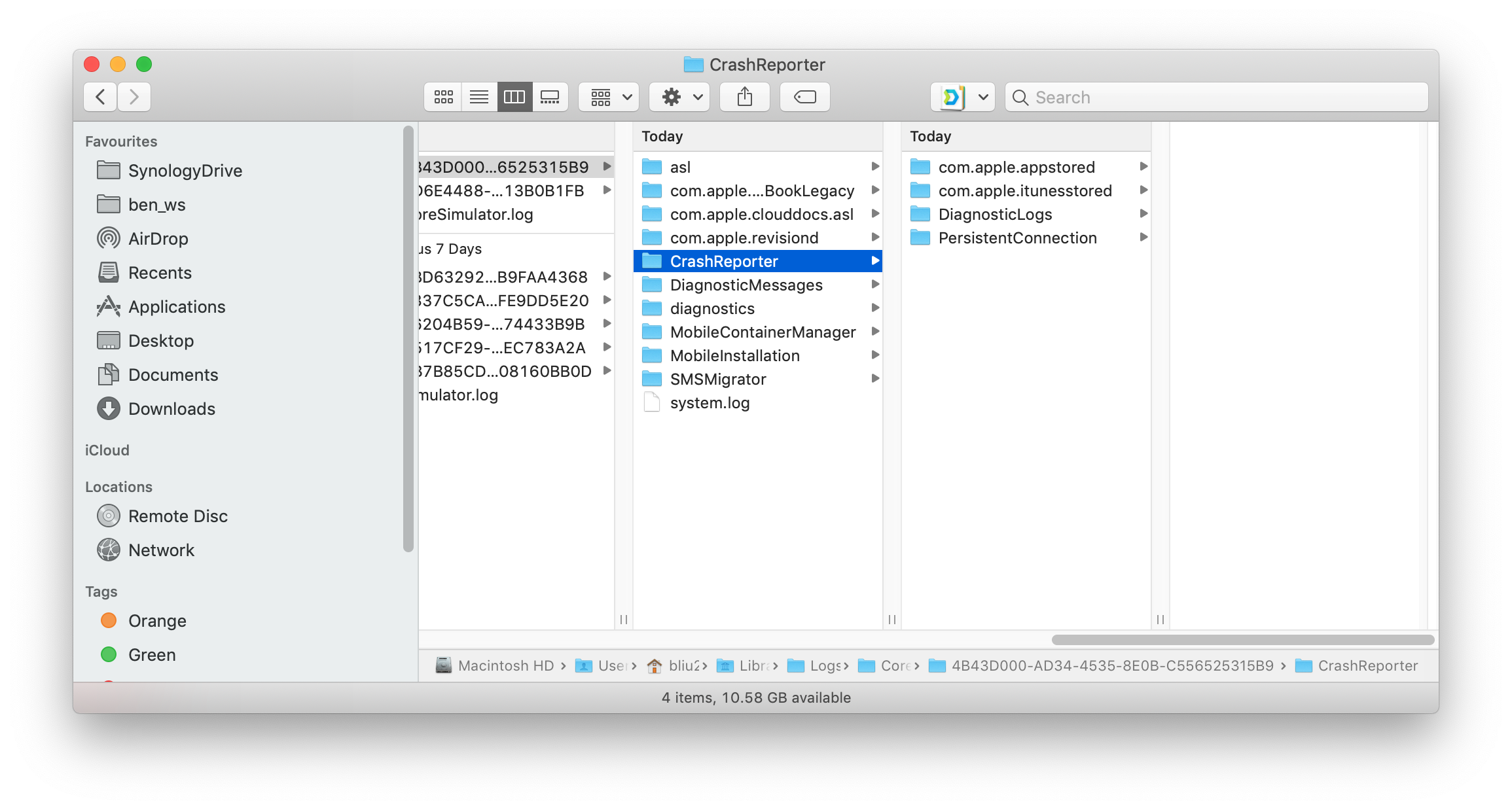 log folder